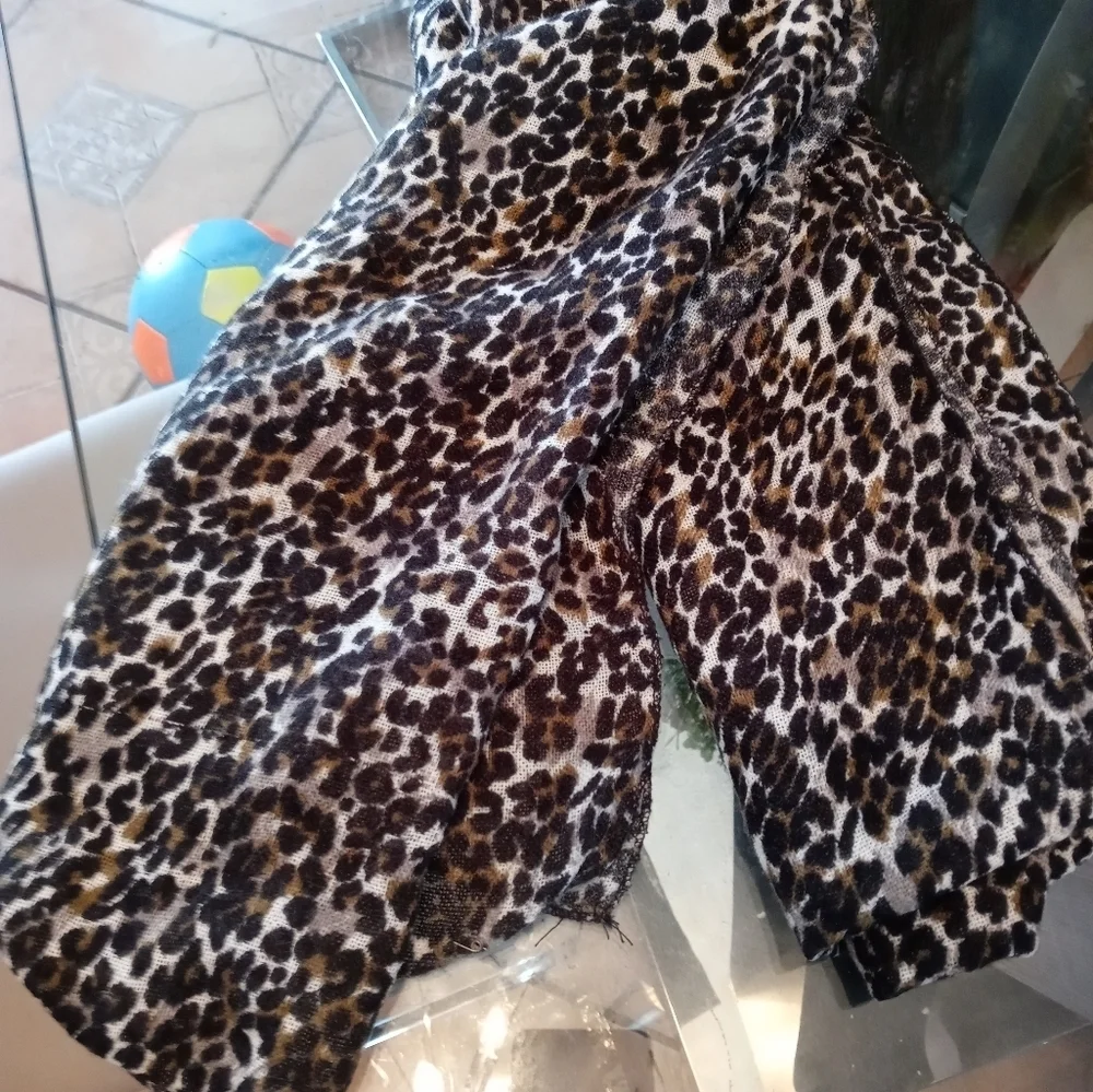 Cheetah print large Faux Fur Soft rectangular mutlifunctional scarf 73